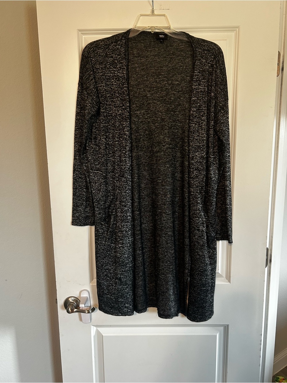 Mossimo Open-Front Long Cardigan - Charcoal Marled